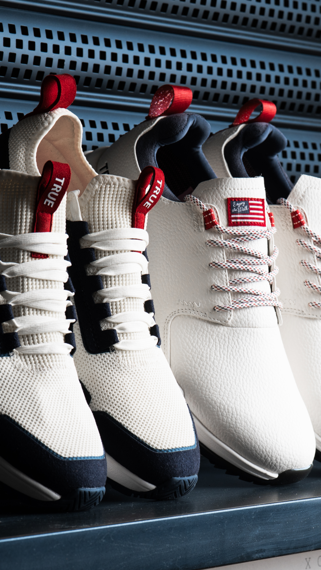Red, white, and the walk.